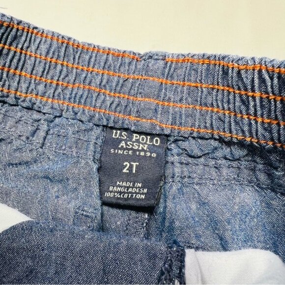 U.S. Polo Assn. Kids Blue Shorts - Picture 3 of 4